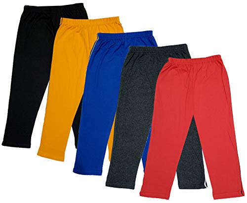 Image of IndiWeaves Girls Super Soft Cotton Solid 3 4th Leggings /Capris (Multicolor48,) Pack of 5