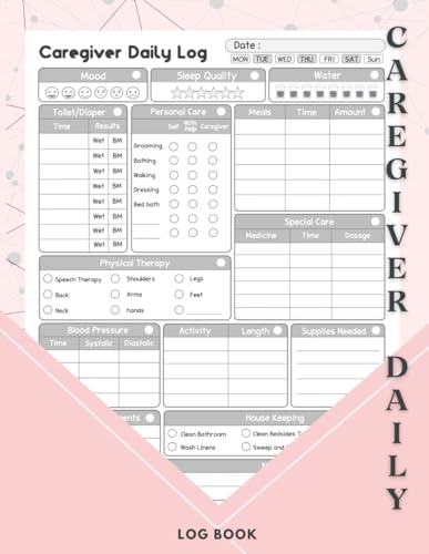 Caregiver Daily Log Book: Daily Planner for Caregiving Tasks