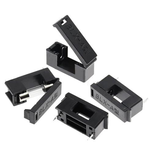 Porte-fusible 5x20mm noir BLX-A pour montage panneau et châssis PCB 4A