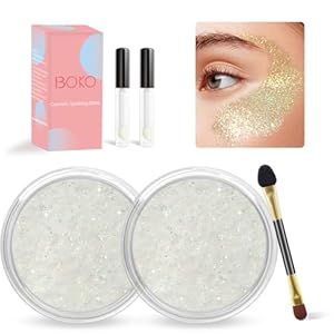 Sparkle Glitter Powder 14g Cosmetic Grade Iridescent Gold Green Glitter Carnaval Body Makeup for Glitter Eyeshadow Lip Face Paint Nail Art Festival Concert Party Rave Accessories – Aurora
