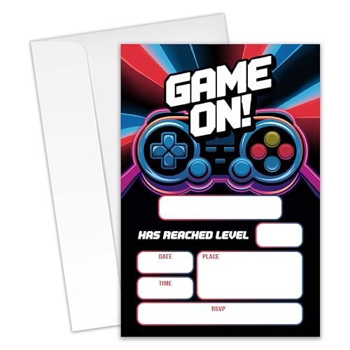 XZMBQ Gaming Themed Birthday Invitations...