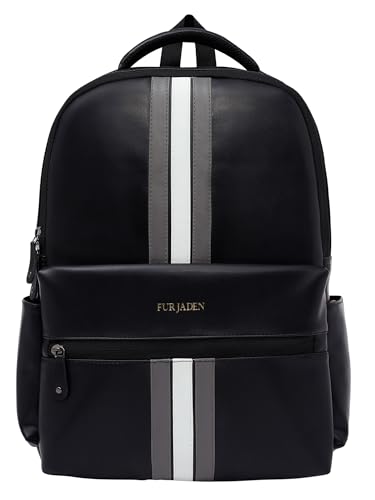Image of FUR JADEN 15.6 Inch Laptop Backpack I Premium & Durable Vegan Leather I Anti-Theft Pocket I Breathable Air-Mesh I 30L Storage Volume I Men Women I Work Professional & Casual Use