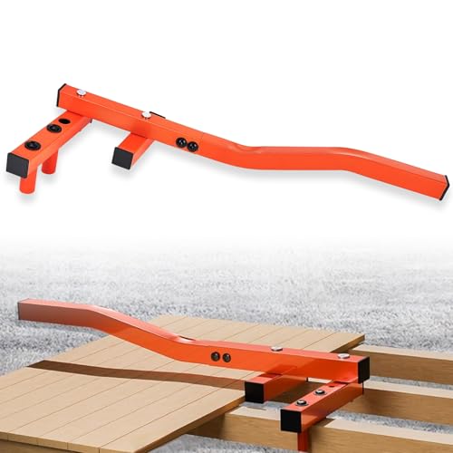 Deck Straightening Tool, Heavy Duty Steel Adjustable Deck Tool, Deck Sheet Removal Tool with Removable Handle for Easy Storage, Door Gap Adjustment Tool for Tightening Gap