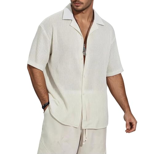 Chemise Courte Homme Vert Foncé chic pour vos sorties casual d'été