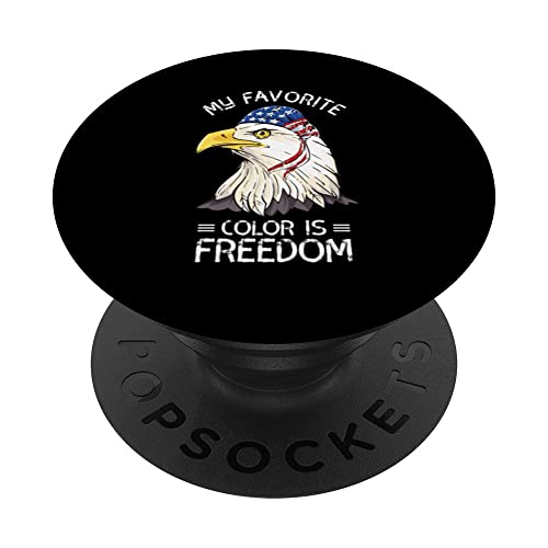 My Favorite Color Is Freedom Eagle Bandera de Estados Unidos Mullet PopSockets PopGrip Intercambiable