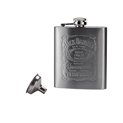 Woooow Hip Flask Pocket Flagon Stainless Steel Flask, 8 oz