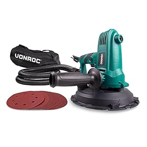 VONROC Excentrische Schuurmachine – 750W – Ø180MM – Plafond & Muur – Incl. slang & stofopvangzak