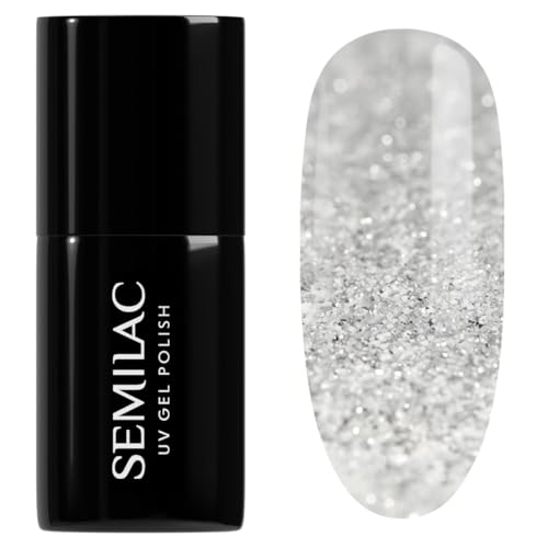 Semilac UV Hybrid Winter Collection smalto gel per unghie con lampada UV/LED colore 605 White Flash 7 ml
