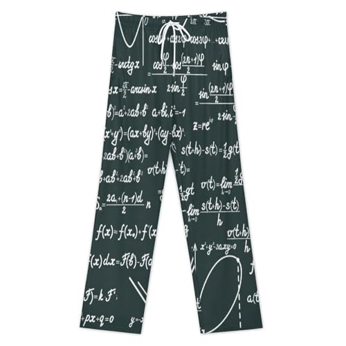 Handwritten Math Formulas Pattern Comfy Pajama Pants Adjustable Sleepwear Beach Pants for Men3