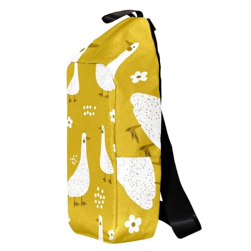 Mochila bandolera de gansos en el prado para tu alegría 3