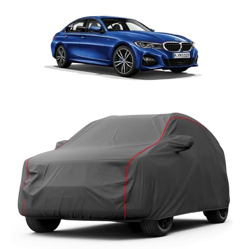 Image of Heavy-Duty Car Cover for Compatible with BMW 3 Series (2024 to 2025 All Models) Deluxe Car Protection Cover - Waterproof & UV-Resistant All-Season Exterior Protection