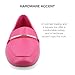 Journee Womens Loafer Flat Notched Topline Square Toe Slip-On Block Heel - Wrenn Casual Dress Shoe Fuchsia, 6 Wide