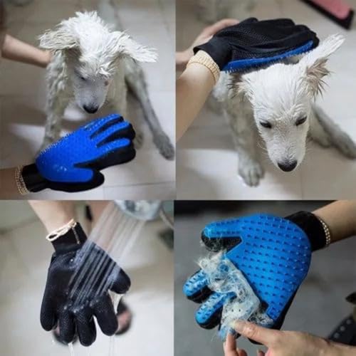 Luva Escova Removedor Tira Pelo Para Cachorro Gato Massagem Pets Silicone Magica Nano Magnética Prem