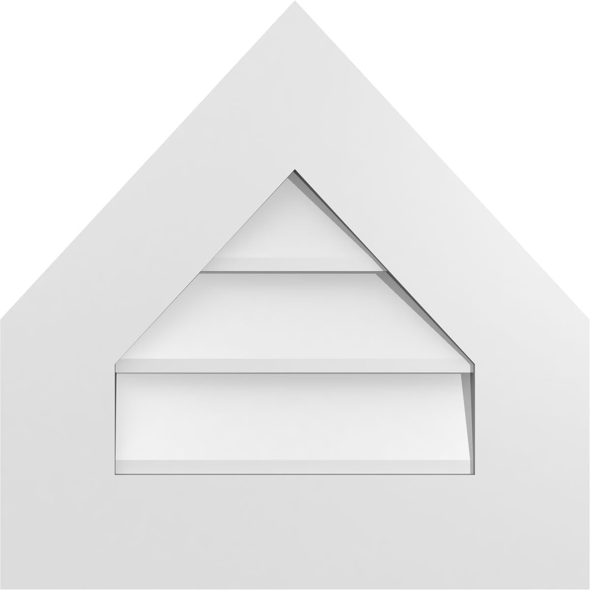 GVSPE18X1801SN-13 Peaked Top Standard Frame, Primed Tan Signature Series Surface Mount Gable Vents, 18-in. W x 18-in. H
