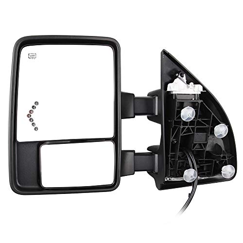 Scitoo Towing Mirrors Exterior Mirrors Compatible Fit For 2003-2007 For Ford For F250 For F350 For F450 Super Duty Series Truck With Power Adjusted Heated Turn Signal Light Pair Tow Mirror #TOP1
