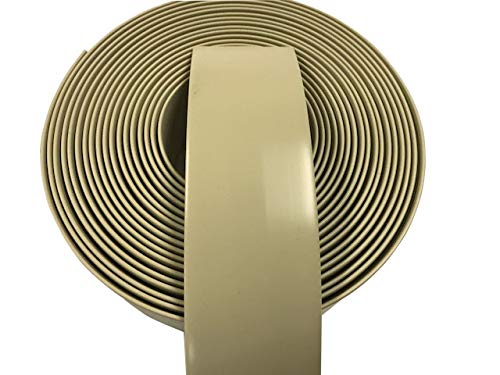 Jejavu Vinyl Strap Roll, Perfect for Patio Furniture, Pool, Lawn, Garden, Make Your Own Replacement Straps, 20 Free Fasteners, 2" Wide x 20' Length, Putty