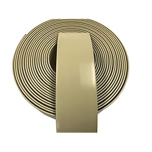 Vinyl Strap Roll, Perfect for Patio Furniture, Pool, Lawn, Garden, Make Your Own Replacement Straps, 20 Free Fasteners, 2″ Wide x 20′ Length, Putty