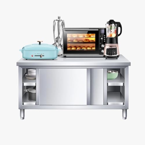 �Ɩ��p������ ��Ƒ� �L�b�`�������e�[�u�� �����˕t�����[�L���r�l�b�g �����\�L���X�^�[�r 304�X�e�����X�� �h���ϖ��� �Ɩ��p�P�[�^�����O�e�[�u�� �ƒ�p�I�y���[�^�[ �d���ݑ� �Ȃ����G�b�W ���[�⒲���� (80*60*80cm) [���s�A���i]