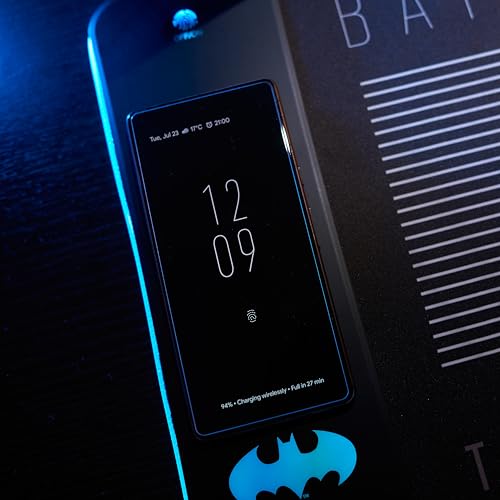 Power Idolz Alfombrilla Gaming XL RGB con Cargador Inalámbrico 15W – DC Comics Batman – Superficie Antideslizante y Resistente a Derrames - imagen 4