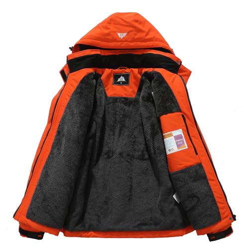 Image of MOERDENG Women's Waterproof Ski Jacket Warm Winter Coat Outdoor Windbreaker Hiking Snowboarding Jacket