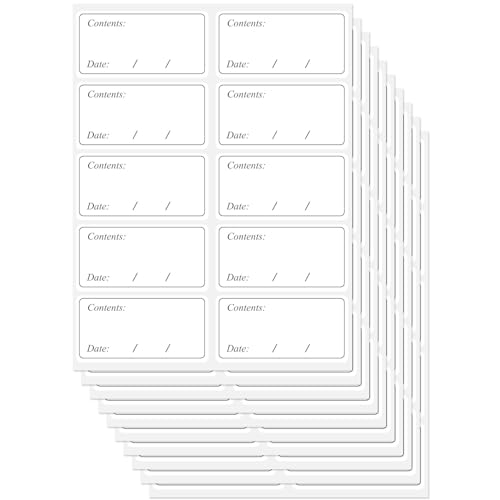 冷凍庫ラベル100枚 簡単に剥がせる 食品ラベルステッカー べたつきが残らない 冷蔵庫 日付ラベルステッカー (ブラック)