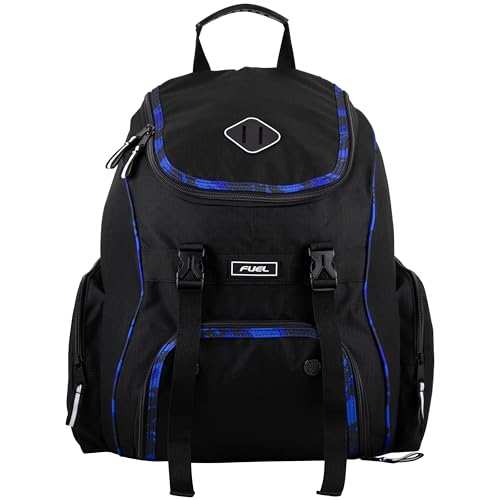 FUEL Oversized Wide Mouth Backpack with Multiple Compartments, Large Storage for Hiking, Work, Classroom, and Traveling - Blue Trim2