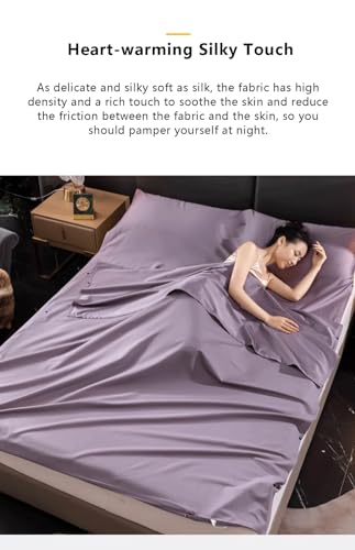 Forro para saco de dormir 100% algodón con cremallera, sábana de viaje para adultos, saco de dormir ligero para camping, hoteles, senderismo, uso individual y doble, esencial de viaje portátil