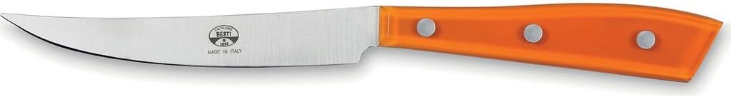 Set of 6 Compendio Steak Knives | Orange Lucite Handles