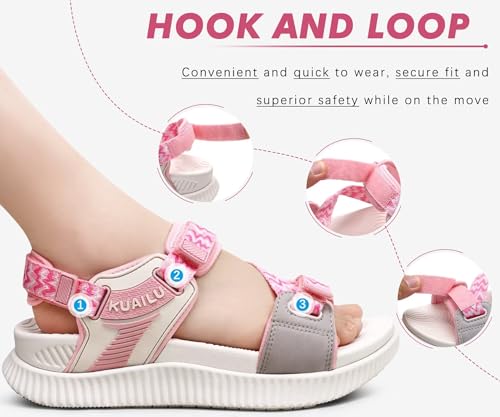 Image of KuaiLu Womens Orthopedic Walking Sandals with Arch Support Recovery Cushion