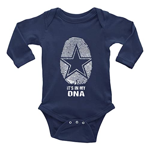 Cowboys It's in My DNA for Baby Boy Girl Clothes Long Sleeve Newborn Playsuit