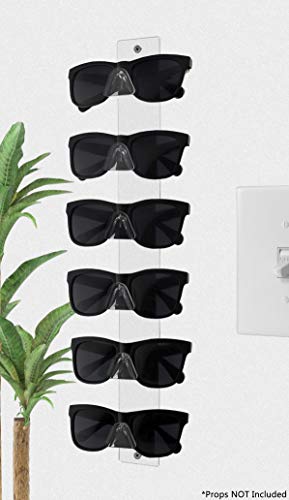 Marketing Holders Hanging Sunglass Holder With Hardware Eyeglasses 6 Pairs Glasses Nose Clear Acrylic Elegant Optical Vertical Wall Mount Boutiques Frames Spectacles Bi Focals Tier #TOP7