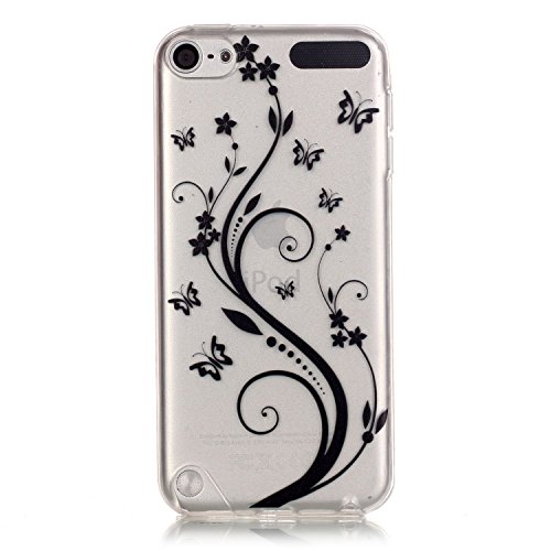 Urberry Touch 5 Case, Ipod Touch 6 Cover, Floral Soft Slim Back Case for Ipod Touch 5/6 with a Phone Bracket