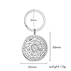 Seal of The 7 Archangels Pendant Necklace Keychain for Men St. Michael 7 Archangels Seal Spiritual Protection Amulet Medal Pagan Jewelry Women (7 Archangels keychain silver) #5