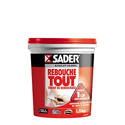 Sader Rebouche Tout - Enduit de Rebouchage Intérieur Prêt à l'Emploi - Tous...