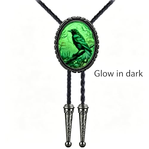 Image of Jeilwiy Bolo Tie for Men Western Cowboy Gothic Bolo Tie Necklace Halloween