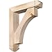 Ekena Millwork BKT0604X24X28WTL03SDF Westlake Arts and Crafts Smooth Bracket w/Offset Brace, Douglas Fir