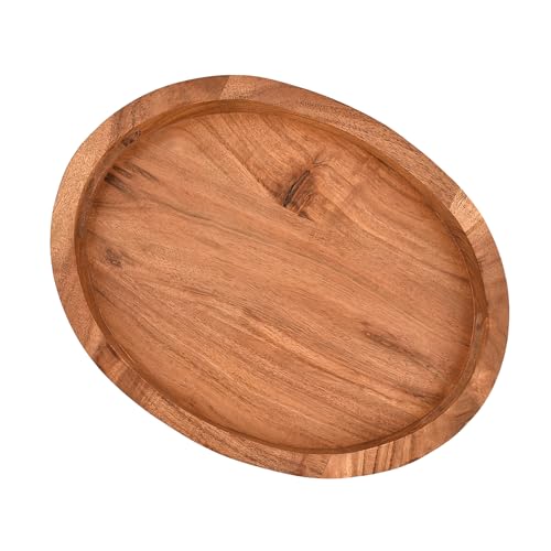 Plateau en bois d'acacia rectangulaire avec poignées pour décoration de table - 5