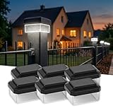 6040. Solar Zaunleuchte LED 6er Pack – Zaunbeleuchtung Solar für Doppelstabmattenzaun – Stabmattenzaun Solarleuchten Außen Neutralweiß 4000K IP65