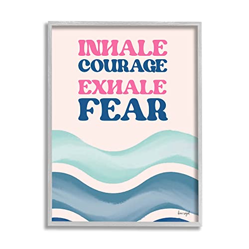 Stupell Industries Inhale Courage Exhale Fear Motivational Typogr...
