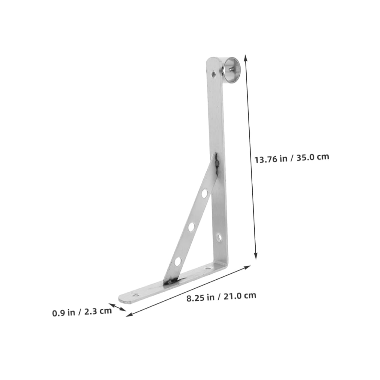 POPETPOP 2pcs Heavy Duty Closet Rod Brackets Stainless Steel Triangular Support for Wall Mounted Pole Holders for Efficient Drying of Bedding Space Saving Design for Compact Areas