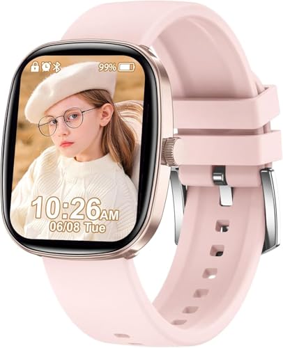 clleylise Montre Connectée Enfant, Smart Watch Enfant Garçon Fille avec Bluetooth Téléphone/SOS/Tracker/Schlafmonitor/100+ Modes Sportifs, Montre Digitale Enfantx