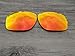 BlackWorld Fire Red Mirror Polarized Replacement Lenses Compatible with Oakley Sliver Sunglasses