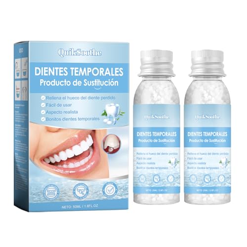 Kit de empastes dentales temporales de 2 piezas, Kit de reparación de relleno dental, perlas de reparación dental para la fijación temporal de empastes de dientes faltantes y rotos