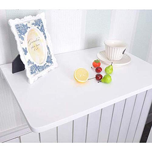 Bureau pliable mural blanc 60x40 cm compact avec table flottante