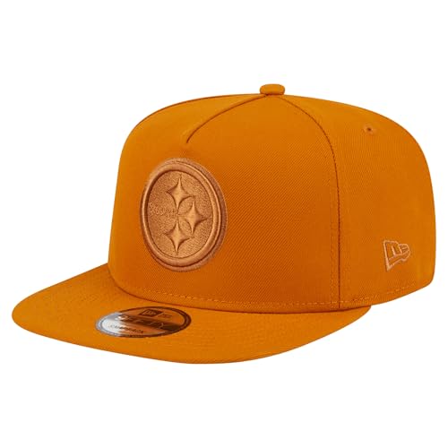 New Era Men's Brown Pittsburgh Steelers Color Pack A-Frame 9FIFTY Snapback Hat