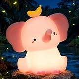 Ammonite Luz nocturna de elefante rosa, regalo de