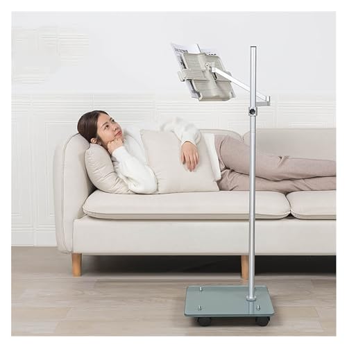 Genérico Estante de Lectura de pie para Leer, Soporte para partituras y Libros, Soporte de Suelo para Ordenador portátil con Ruedas, Soporte para Libros, Soporte de Suelo para Tableta, Lectura Manos