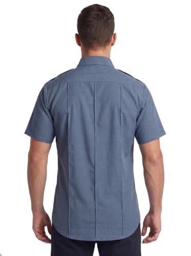 Image of First Class 100% Polyester Short Sleeve Men's Uniform Shirt White