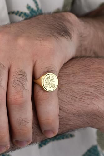 Bague Écureuil de Noël en argent, le cadeau idéal de taille 5 à 12.5 US