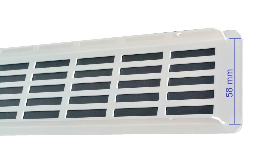Aluminium Air Vent Grille, Kitchen Worktop Plinth Heat Vent, Slim Skirting Vent Cover for Cabinet Drawer or Cupboard - Image 4